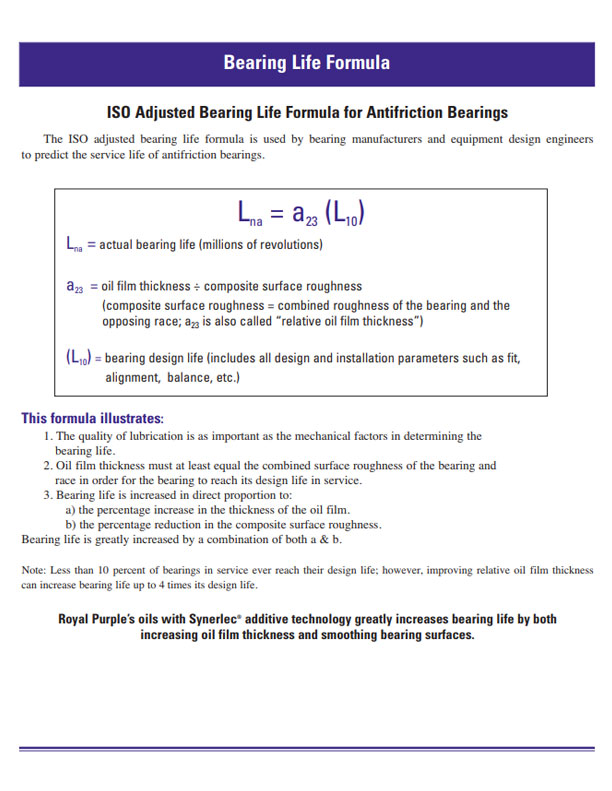 bearing-life-formula