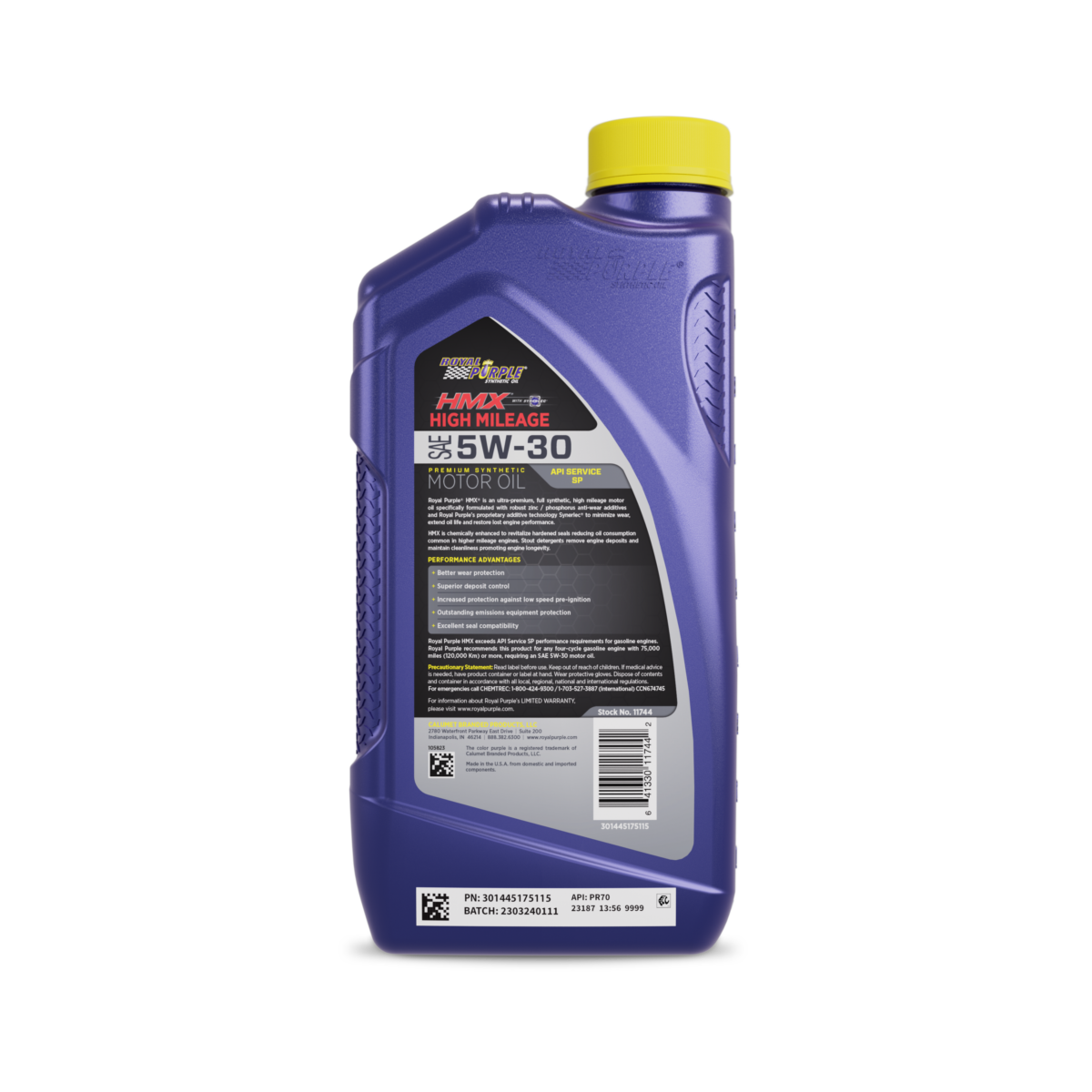 Royal Purple 1qt Hmx 5w 30 Back 1500 Lowres Transparent 11744 Rfid