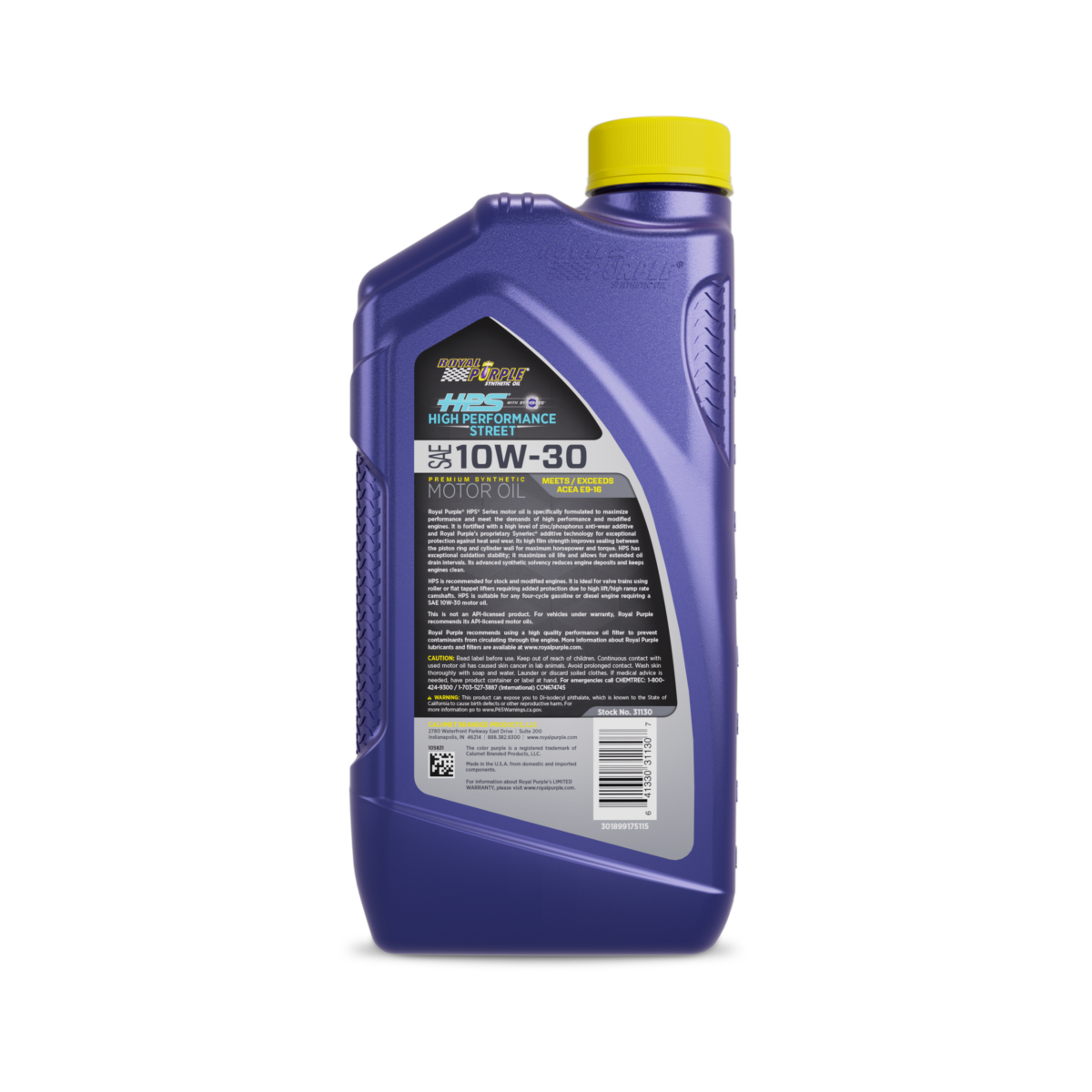 Royal Purple 1qt Hps 10w 30 Back 1500 Lowres Transparent 31130